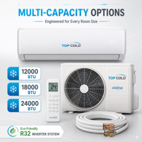 Climatiseur mural split à onduleur DC 12000 18000 24000 BTU, chauffage et refroidissement hivernal avec compresseur GMCC