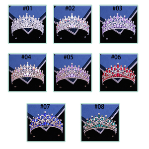 รัดเกล้าประดับพลอยเทียมคอร์นัสเดอเรนัส feme 14.5ซม. และมงกุฎสำหรับงานแต่งงานมงกุฎเจ้าสาวรัดเกล้าอัลลอยสวยงาม - Product Image 5