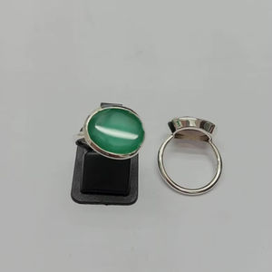 แหวนประดับเพชรสำหรับงานแต่งงานและงานปาร์ตี้แหวนพลอยนิลสไตล์คลาสสิกสีเงินสเตอร์ลิง925สำหรับผู้หญิง - Product Image 1