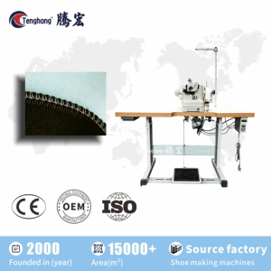 Machine à coudre robuste pour la couture de semelles intermédiaires de chaussures Strobel, avec surcoudage cuir et fourrure, grande capacité, pour la pose de lacets - Product Image 1