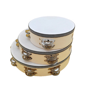 Wholesale Tambourine 6 Inch <b>Drum</b> Handheld Percussion Education Musical Dance Tambourine Jingles Double Row for Church Party - Product Image 6