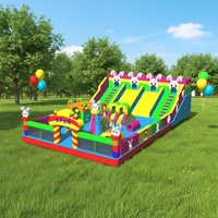 Château Gonflable Commercial Personnalisable avec Toboggan Pingouin et Aire de Jeu, Maison de Rebond en PVC pour Fêtes d'Enfants et Événements