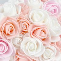 Fleurs artificielles en gros, ours en roses de couleur unie pour mariage, Saint-Valentin, anniversaire et fête des mères, avec boîte cadeau rose de 10 pouces