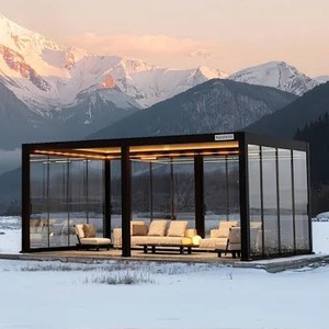 Pérgola de Aluminio Gris Oscuro con Techo de Láminas Ajustables, Impermeable, para Patio Exterior, Jardín, Modelo LC07 - Product Image 6