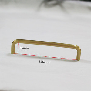 Furniture Handle Bar 136mm X 35mm Pure <b>Copper</b> Minimalist Cabinet Drawer Wardrobe Pull For Home Decoration Accessories - Product Image 1