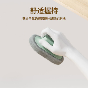 Ouptime Scouring Pad Elliptical Kitchen Cleaning <b>Sponge</b> Scrubber Pad With <b>Handle</b> For Sink Bathtub Tile - Product Image 3