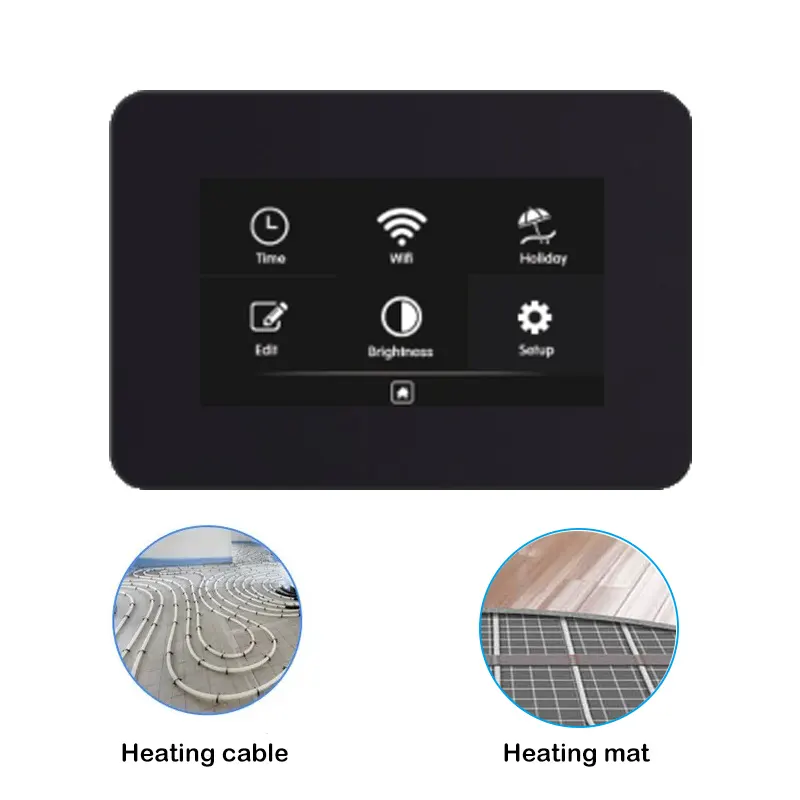 Tappetino riscaldante a pavimento smart wifi touch screen termostato multifunzionale regolatore di temperatura