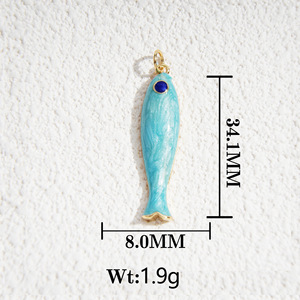 European American Fashion Copper Fish Pendant DIY Jewelry Set For Necklace Making Mixed Shapes Brass Findings XF386 393 - Product Image 2