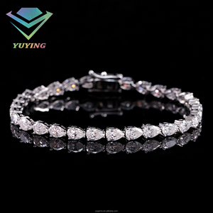 Pulsera de tenis con moissanita VVS en oferta, certificado GRA, varios estilos de corte, pasa la prueba del diamante, chapada en oro sobre plata de ley 925 - Product Image 3