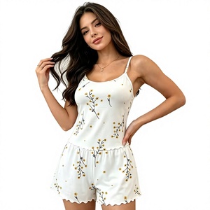 Women Striped Print <b>2</b> <b>Piece</b> Shorts <b>Set</b> Halter Sleeveless Casual Breathable Spring Summer Wear with <b>White</b> Trim Regular Fit - Product Image 1