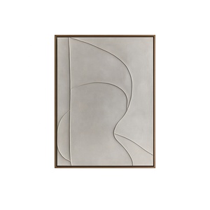 JZ decoración del hogar enmarcado arte de medios mixtos abstracto 3D Waibi <span class=keywords><strong>Sibi</strong></span> pintura hecha a mano línea arte de pared - Product Image 1
