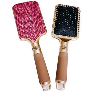 Hot Sale Rhinestone Bling Hairbrush Scalp Massage Comb Curly Detangling Hair Brush for Women