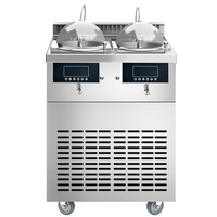 Machine à glace dure commerciale verticale en acier inoxydable à 3 bacs, machine à gelato à congélation rapide pour chaînes de magasins et laiteries