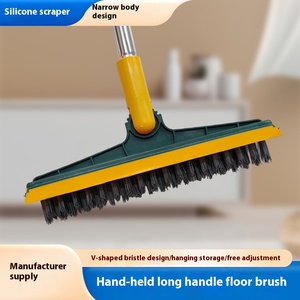 Three-in-One Toilet <strong>Cleaning</strong> <strong>Floor</strong> <strong>Brush</strong> with Long Handle Hand Design for Bathroom Tile <strong>Floor</strong> Slit Wall Corner Gap Brushing - Product Image 3