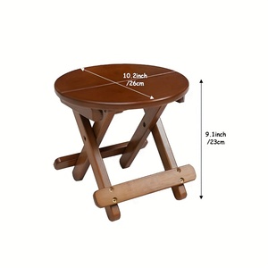 Taburete <span class=keywords><strong>Plegable</strong></span> Moderno de Madera Maciza, Portátil, para Sala de Estar, Dormitorio, Entrada, Banco para Cambiar Zapatos - Product Image 4