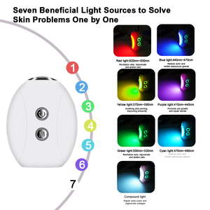 Vente directe usine Nouvelle sortie Appareil de <span class=keywords><strong>massage</strong></span> facial, oculaire et crânien 3-en-1 à vibrations et éclairage LED pour usage domestique et voyage OEM ODM - Product Image 4
