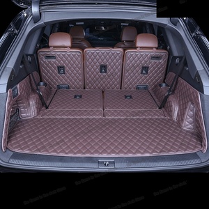 Alfombrilla de Cuero para <span class=keywords><strong>Maletero</strong></span> de Coche, Forro de Carga para <span class=keywords><strong>Audi</strong></span> <span class=keywords><strong>Q7</strong></span> Q8 2019 2020 5d, Cobertura Total, Cubierta de Equipaje, Negro, Beige, Marrón, Café - Product Image 3