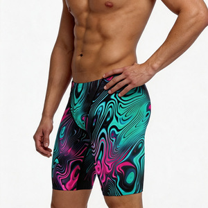 Maillots <span class=keywords><strong>de</strong></span> <span class=keywords><strong>bain</strong></span> <span class=keywords><strong>de</strong></span> compétition pour hommes, résistants au chlore, à séchage rapide, compressifs, pour l'entraînement et la compétition, OEM - Product Image 2