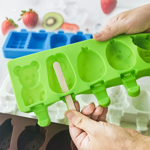 Khuôn làm kem silicon 8 lỗ, làm kem que tại nhà cho trẻ em, cấp thực phẩm, không BPA, bền, khuôn làm kem que tự làm - Product Image 4