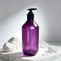Bouteille en plastique PET de 500 ml avec pompe à lotion de couleur personnalisée pour le shampooing, le gel douche, le savon pour les mains, l'eau et la lotion pour les soins de la peau