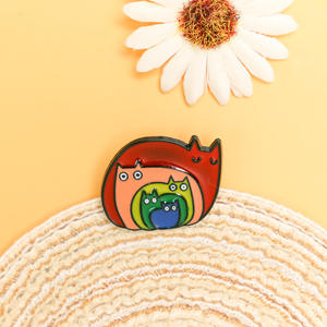 Arco Iris forma Animal Metal artesanía creativa LGBT Pin insignias solapa personalizado orgullo broche Ropa Decoración duro suave esmalte pines gato - Product Image 5