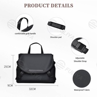 Sac à bandoulière YOUK en nylon, tendance, pour ordinateur portable, personnalisé, pour voyage en plein air, sac messager imperméable pour hommes