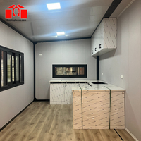 Casa Contenedor Plegable Prefabricada de 74 m², 3 Dormitorios, Personalizable, Casa Expandible de 40 Pies, Oficina de Acero, Villa