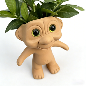 Lustiger Troll-Puppen-Blumentopf, Niedlicher Harz-Pflanzkübel für Heim- und Gartendekoration - Product Image 1