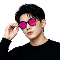 Lunettes anti-lumière bleue carrées STOCK rouge vin 99% anti-lumière bleue UV400 pour jeux sur ordinateur pour femmes et hommes