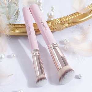 MAANGE — lot <span class=keywords><strong>de</strong></span> 2 pinceaux pour correcteur, pour <span class=keywords><strong>fond</strong></span> <span class=keywords><strong>de</strong></span> <span class=keywords><strong>teint</strong></span>, <span class=keywords><strong>liquide</strong></span>, manche en bois, logo personnalisé, <span class=keywords><strong>pinceau</strong></span> <span class=keywords><strong>de</strong></span> maquillage, noir - Product Image 2