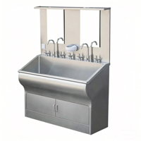 Évier de lavage des mains médical en acier inoxydable pour salle blanche, hôpital, laboratoire pharmaceutique et zone de purification d'air