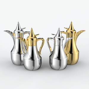 Argento dorato in acciaio inox doppia parete fiaschetta arabica pentola acqua calda caffè acqua termica sottovuoto Thermos brocca - Product Image 2