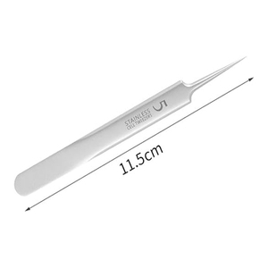 Pince à épiler professionnelle en acier inoxydable, pointe ultra-fine de précision, pour l'élimination des points noirs, des comédons, de l'acné, des boutons et des poils incarnés - Product Image 1