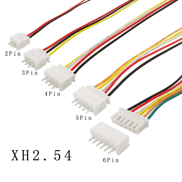 Micro JST PH2.0mm XH2.54mm Male Female Wire Connector Kit 2/3/4/5/6 Pin Plug Terminal Extension Cable Socket 26AWG Automobiles