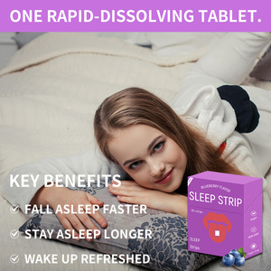 ハーブサプリメント睡眠口腔ストリップメラトニン深い睡眠サプリメントガンマ-アミノ酪酸睡眠溶解口腔ストリップ - Product Image 2