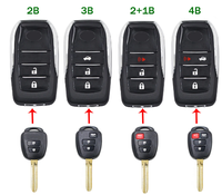 Boîtier de clé à distance de remplacement 2/3/4 boutons pour T-oyota Camry Corolla RAV4 Highlander Tacoma