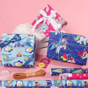 Wholesale Birthday Kraft <b>Wrapping</b> <b>Paper</b> Roll 80gsm <b>Tissue</b> 43*300cm Custom Luxury Gift Packaging - Product Image 1