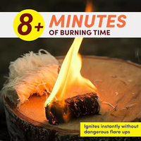 Rouleau de laine de bois en vrac, imperméable et ignifuge, allume-feu à combustion prolongée (8-10 min) pour barbecue et cuisson - SUNRICH