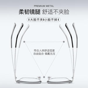 Lunettes unisexes à monture métallique et verres acryliques, design quadrilatère linéaire, origine Danyang, style homme été 2025 - Product Image 2