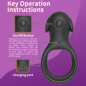 Vibrador de Pene con Anillo para el Pene, Vibración para Parejas, Control Remoto, Estimulador de Clítoris y Vagina, Erección Duradera, Anillo para el Pene para Adultos - Product Image 5