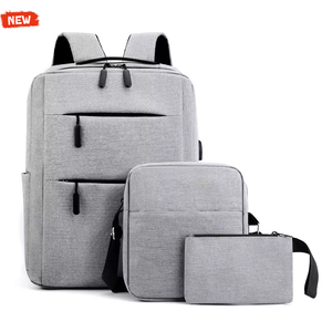Ensemble de trois pièces <span class=keywords><strong>pour</strong></span> le commerce extérieur, sac à dos unisexe grande capacité 20-35L avec chargement USB, étanche, en polyester Oxford, <span class=keywords><strong>pour</strong></span> ordinateur <span class=keywords><strong>portable</strong></span> - Product Image 1