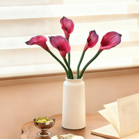 Fleur de lys calla en caoutchouc souple haute simulation, design à longue tige, pour décoration intérieure, mariages, hôtels et photographie