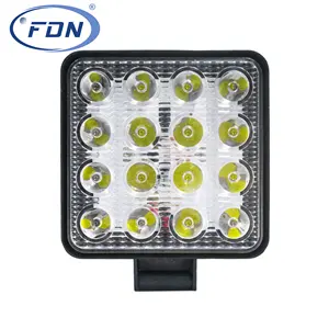 FDN auto sistema de iluminação holofotes à prova d' água 4 polegada quadrado 48w led trabalho luz para offroad carro 4X4 accesorios para auto