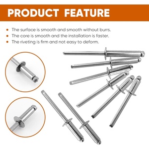 <span class=keywords><strong>Rivets</strong></span> aveugles à tête plate ouverte en aluminium et acier de haute qualité, <span class=keywords><strong>rivets</strong></span> aveugles à tête dôme en aluminium et acier inoxydable - Product Image 3