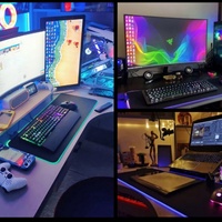 Grand tapis de souris et de clavier lumineux LED RGB coloré pour ordinateur, accessoire informatique