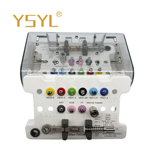 Kit de 9 instruments cliniques universels de marque YSYL à prix fixe avec boîte de stérilisation pour implants dentaires - Product Image 3