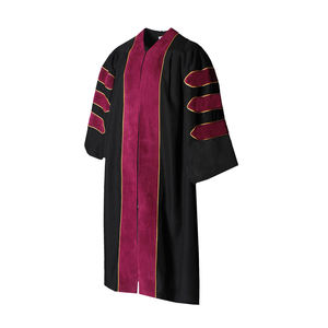 Wovewoven PreschoolアカデミックアダルトマットモーターボードクラシックバチェラーPhDエデュケーションアカデミックガウンネイビーブルーとフードとタム - Product Image 1