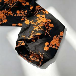 Nouvelle Robe Longue Décontractée pour Femme 2026 de Haute Qualité avec Décoration Feuille d'Érable, Manches Longues et Col en V – Service Direct Usine - Product Image 6