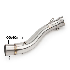 Adaptateur d'échappement de moto en acier inoxydable 60 mm, tuyau de liaison intermédiaire pour Honda CBR650R <span class=keywords><strong>CB650R</strong></span> CBR650F CB650F 2014-2025 - Product Image 3