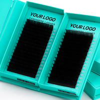 Extensions de cils individuelles classiques pour maquillage, éventails manuels pour volume, noir mat, haute qualité, doux, naturel, végétalien